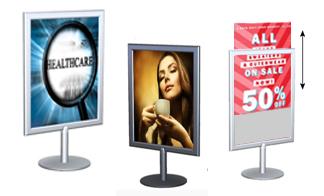 Light Weight Aluminum Table Top Poster Display