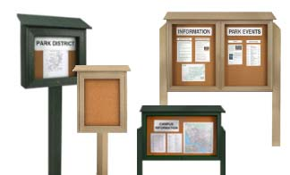 Outdoor Cork Board Message Center