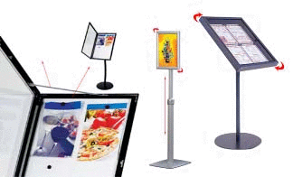 Rotating Sign Frame Stands - Adjustable Floor Sign Holders