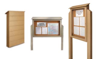 Single Door Left Hinged Cork Message Centers