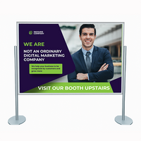 Large Format Portable Poster Stand Display for 36x60 Poster Signs | Setup in Portrait or Landscape