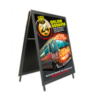 A-Frame 12x24 Sign Holder | Bold Aluminum Snap Frame 2 1/2" Wide Indoor and Outdoor Floor Stand