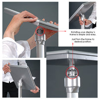 With the adjustable and tilted frame 18x22, you are not limited to how you want your display to appear. Have your frame horizontal or vertical with or without a tilt to it.