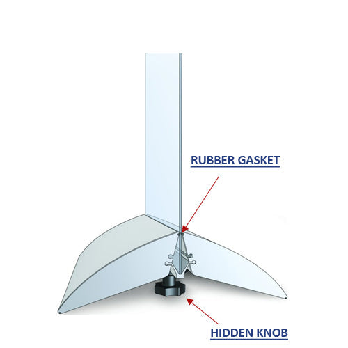 HIDDEN KNOB TIGHTENS / OPENS YOUR 48" WIDE POSTER BOARD