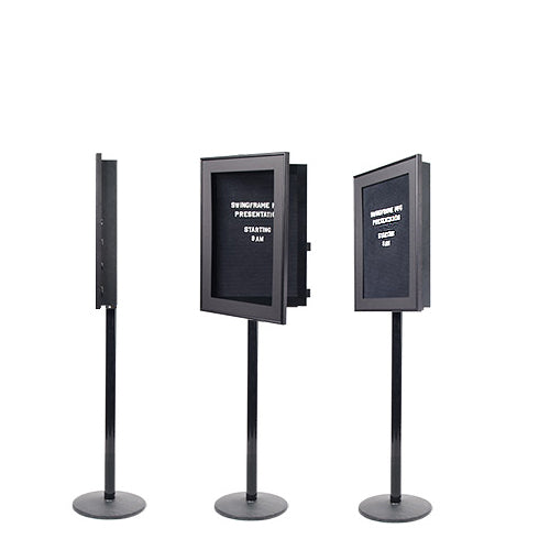 Designer Enclosed Metal Framed Letter Board SwingStands (Single Sided)