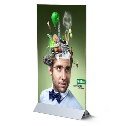 12" WIDE MODERN MOUNT POSTER DISPLAY (SHOWN in SILVER)