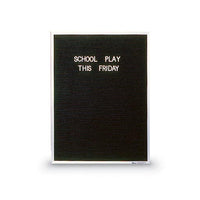 BLACK FELT LETTER BOARD | 24x18 SIGN FRAME with SILVER TRIM