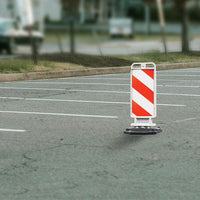 12" x 24" Striped Vertical Panel with 28 LB Base