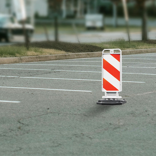 12" x 24" Striped Vertical Panel with 28 LB Base