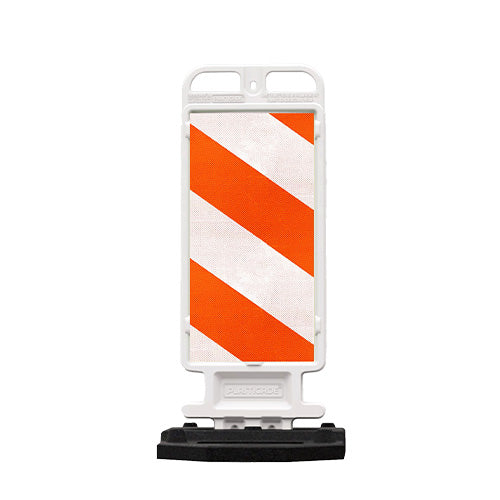 12" x 24" Prismatic White-Orange Vertical Panel with 28 LB Base