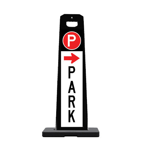 Parking with Arrows Vertical Panel with 9 LB Base