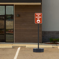 Portable Outdoor 60" High Sign Stand | 60 LBS Rubber Base | White or Black Post