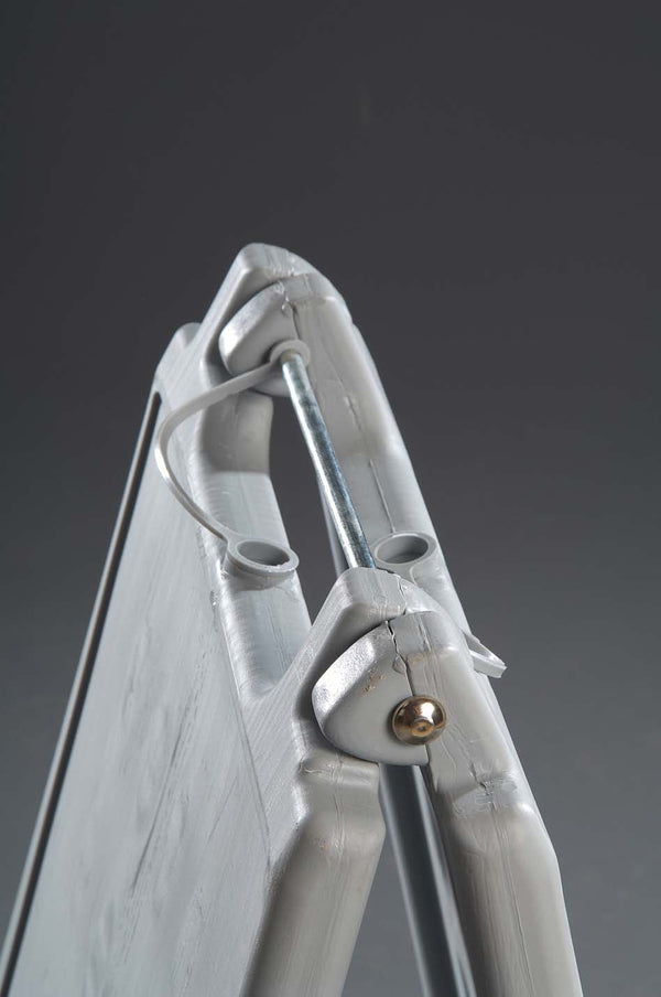METAL HANDLE EASES TRANSPORT of THE PLASTIC SIGN BOARD
