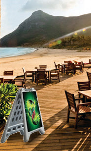 Plastic A-Board windproof Sign holders with rounded edges