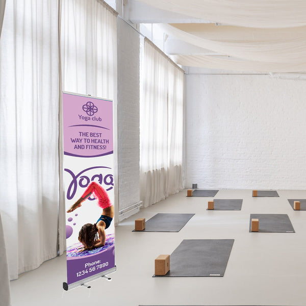 EVEREST Lightweight Retractable Banner Stand | 31.5" Wide Banner | Single-Sided Bannerstand