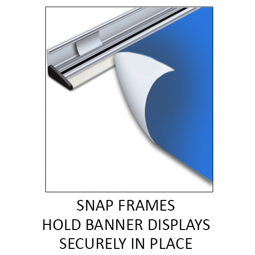 Snap Frame Banner Stand Floor Stands - 30" Wide Display Double-Sided with Adjustable Banner Height 36" - 96"
