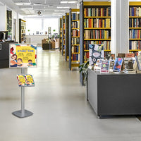 Euro-Style POSTO-STAND™ Snap Frame Poster Sign Stand 22x28 with Single-Sided 6' Post Height + Brochure Holder