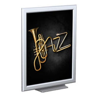 Light Weight Aluminum Counter Top Sign Holder Frame Display | 11" x 17" Sign Frame