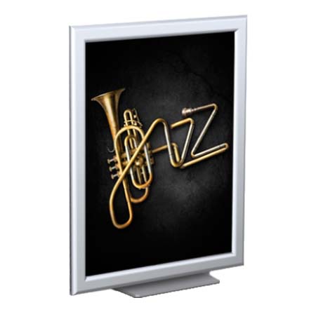 Light Weight Aluminum Counter Top Sign Holder Frame Display | 11" x 17" Sign Frame