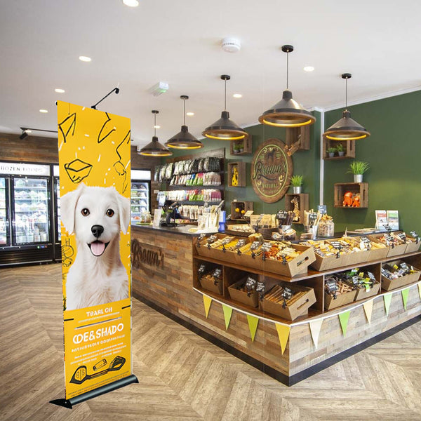 Great Value, Saturn Retractable Banner Stand for 24" Wide Media | Portable, Single-Sided Banner Sign Telescopes from 36"to 96"