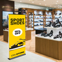 Saturn Retractable Banner Stand | 36" Wide Double-Sided Sign Holder with Quick Setup