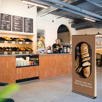 Saturn Retractable Banner Stand Sign 60" Wide + Double-Sided Viewing | Pole Height Adjusts 36" to 96"