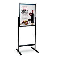 24x36 Poster Snap Frame Floor Stand Double-Sided with Two Snap Open Sign Frames