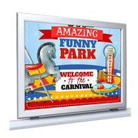 11x17 Magnetic Countertop Slide-In Sign Holder - Metal Display Frame in Portrait and Landscape - Attaches to Steel Surfaces