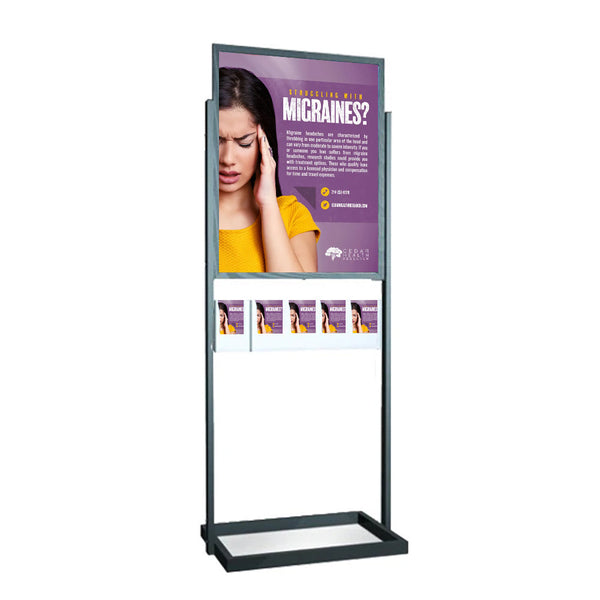 Heavy Duty Information Center 22x28 Bulletin Sign Holders (10 Brochure Holders)