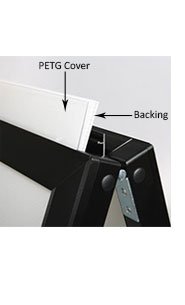 Value Plus A Board Slide-In Sign Holder For 22x28 Posters in Black or Silver Finish