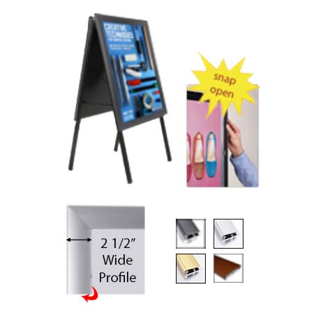 A-Frame 20x28 Sign Holder | Snap Frame 2 1/2" Wide